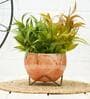 Metal Desk Pot MarblePink Print with stand