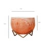 Metal Desk Pot MarblePink Print with stand