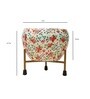Metal Desk Pot RedFlower Print with stand Set Of 2