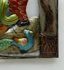 Iron Radha Krishna Wall Art With Led In Yellow