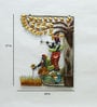 Iron Radha Krishna Wall Art With Led In Yellow