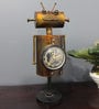 Retro Phone Multicolour Metal Table Clock