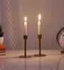 Metal Round Base Candle Stand Set of 2