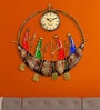 Metal Round Ship Antique Traditional Wall Clock