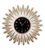 Metal Royal Floral Diamond Studded Wall Clock