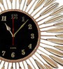 Metal Royal Floral Diamond Studded Wall Clock