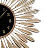 Metal Royal Floral Diamond Studded Wall Clock