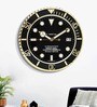 Metal Royal Submarine Wall Clock In Golden
