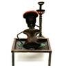 Metal Rural Man With Hukka Figurine