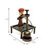 Metal Rural Man With Hukka Figurine