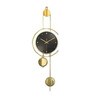 Metal Sleek Wall Clock in Gold Color