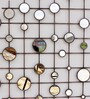 Metal Small Mirror Wall Art In Bronze Antique Colour