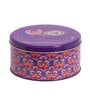 Metal Storage Box with Lid | Airtight| Circular (Purple)