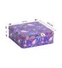 Metal Storage Box with Lid | Airtight| Suitable for Gifting | Square (Blue)