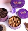 Metal Storage Box with Lid | Airtight| Circular (Purple)