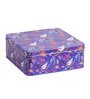 Metal Storage Box with Lid | Airtight| Suitable for Gifting | Square (Blue)