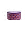 Metal Storage Box with Lid | Airtight| Circular (Purple)