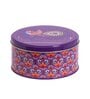 Metal Storage Box with Lid | Airtight| Circular (Purple)