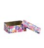 Metal Storage Box with Lid | Airtight| Rectangular (Multicolor Floral)