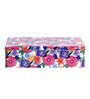 Metal Storage Box with Lid | Airtight| Rectangular (Multicolor Floral)