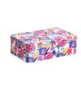 Metal Storage Box with Lid | Airtight| Rectangular (Multicolor Floral)