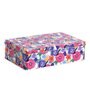 Metal Storage Box with Lid | Airtight| Rectangular (Multicolor Floral)