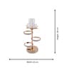 Metal Sublime Flower Shine French Gold Candle Stand