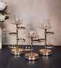 Metal Sublime Flower Shine French Gold Candle Stand