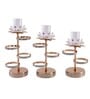 Metal Sublime Flower Shine French Gold Candle Stand
