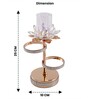 Metal Sublime Flower Shine French Gold Candle Stand