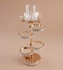 Metal Sublime Flower Shine French Gold Candle Stand