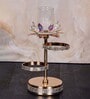 Metal Sublime Flower Shine French Gold Candle Stand