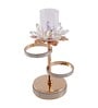 Metal Sublime Flower Shine French Gold Candle Stand