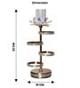 Metal Sublime Flower Shine French Gold Candle Stand