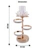Metal Sublime Flower Shine French Gold Candle Stand