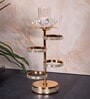 Metal Sublime Flower Shine French Gold Candle Stand