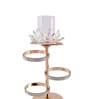 Metal Sublime Flower Shine French Gold Candle Stand