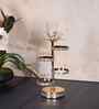 Metal Sublime Flower Shine French Gold Candle Stand
