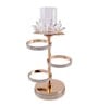 Metal Sublime Flower Shine French Gold Candle Stand