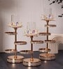 Metal Sublime Flower Shine French Gold Candle Stand