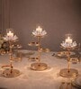 Metal Sublime Flower Shine French Gold Candle Stand