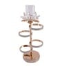 Metal Sublime Flower Shine French Gold Candle Stand