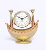 Metal Table Clock Desk Kerala Boat Design Showpiece