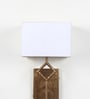 Metal Upwall Light with Square Fabric lampshade