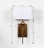 Metal Upwall Light with Square Fabric lampshade