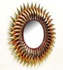 Metal Wall Hanging Mirror In Gold