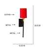 Metal Wall Lamp with Cotton Shade   Soft Ambient Lighting for Bedroom, Living Room-(Red)