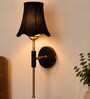 Metal Wall Light with Black Cotton Shade for Hotel & Bedroom