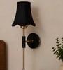 Metal Wall Light with Black Cotton Shade for Hotel & Bedroom