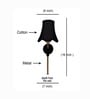 Metal Wall Light with Black Cotton Shade for Hotel & Bedroom
